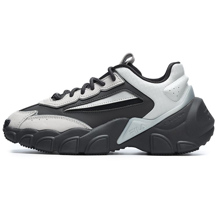 FILA Fashion Sneakers Fabric Synthetic Leather Double Layer Cowhide Suede Thick Sole Cushioning Modern Low Top Casual Shoes F12W241117FVF