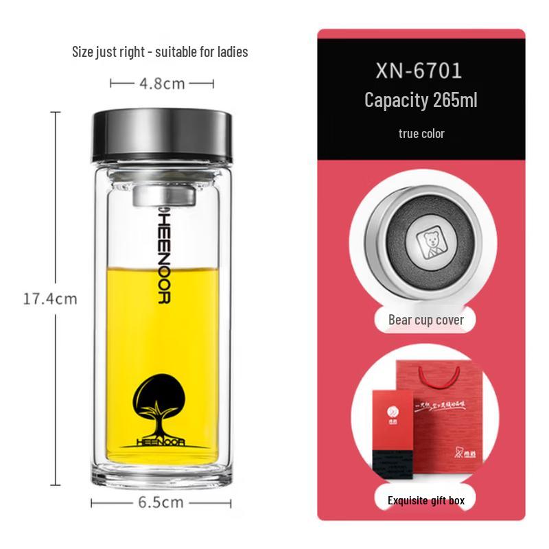 

Heenoor Double-Wall Glass Tea Infuser Bottle