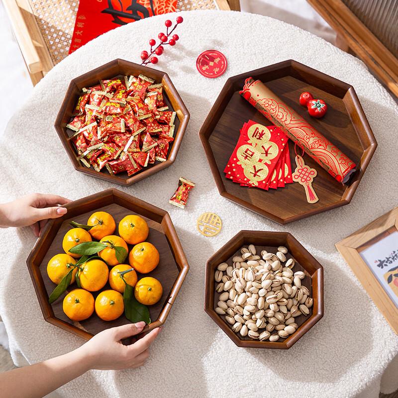 Ru Han Japanese Wooden Octagonal Snack Box