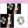 Fashion Floral Brooch With Green Pearl Plant Design For Women And Men