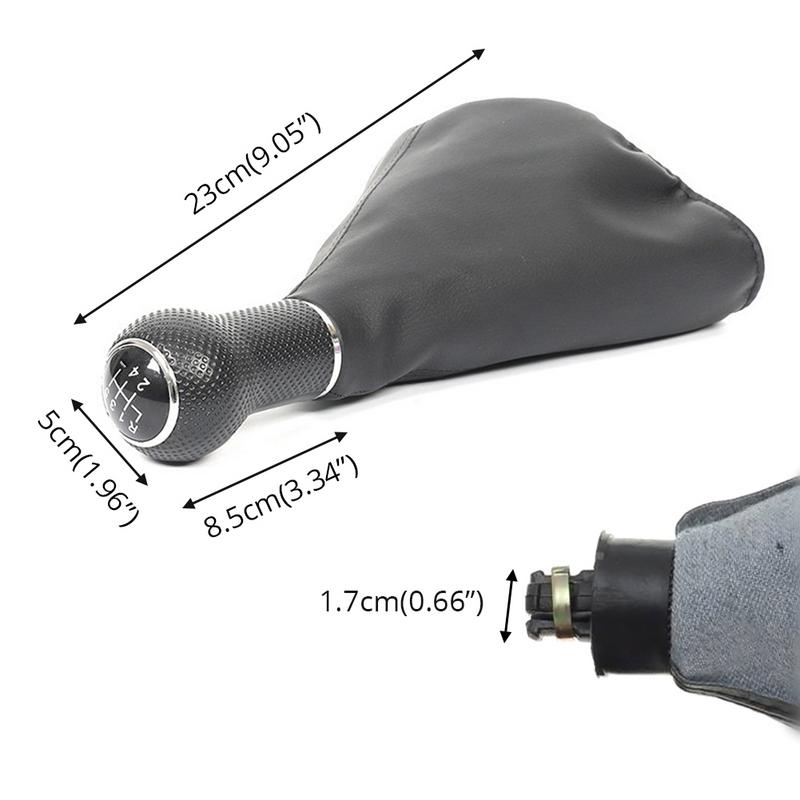 PU Leather 5Speed Gear Shift Knob for Golf MK4 Bora POLO for SEAT CORDOBA INCA IBIZA Gear Shifter Lever Stick Jetta Accessories