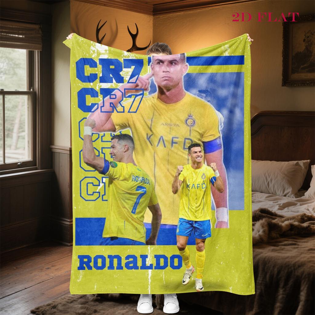 Ronaldo's Triumph blanket Camping trip Home Decor Nap Blanket Digital printing sheet