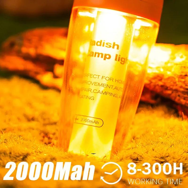 New Radish Lamp with Long Range Tent Light Outdoor Camping Light 2000mAh Camping Light Atmosphere Light Charging Light