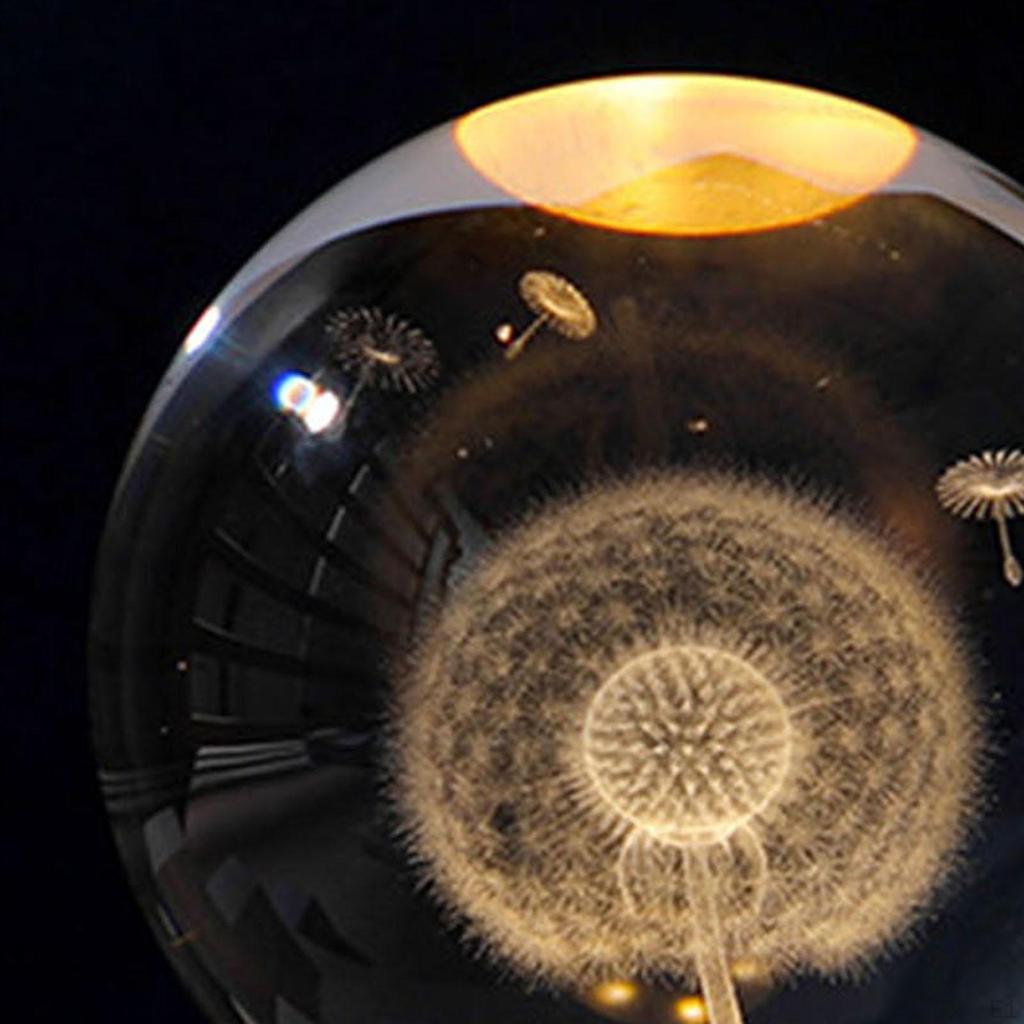 Ball Night Light with Resin base Decorative Ornaments for Christmas Desktop Living Room Restaurant