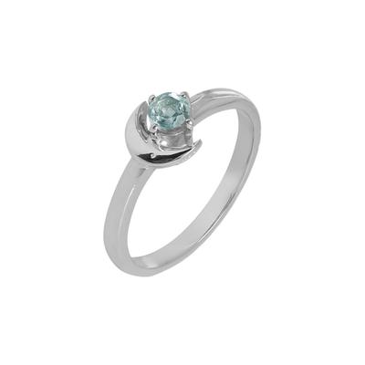 Anello Mezza Luna Topazio Azzurro Argento, Argento Sterling 925, Gioiello Fatto a Mano, Anello Argento da Donna, Regalo Per Lei Ar8918