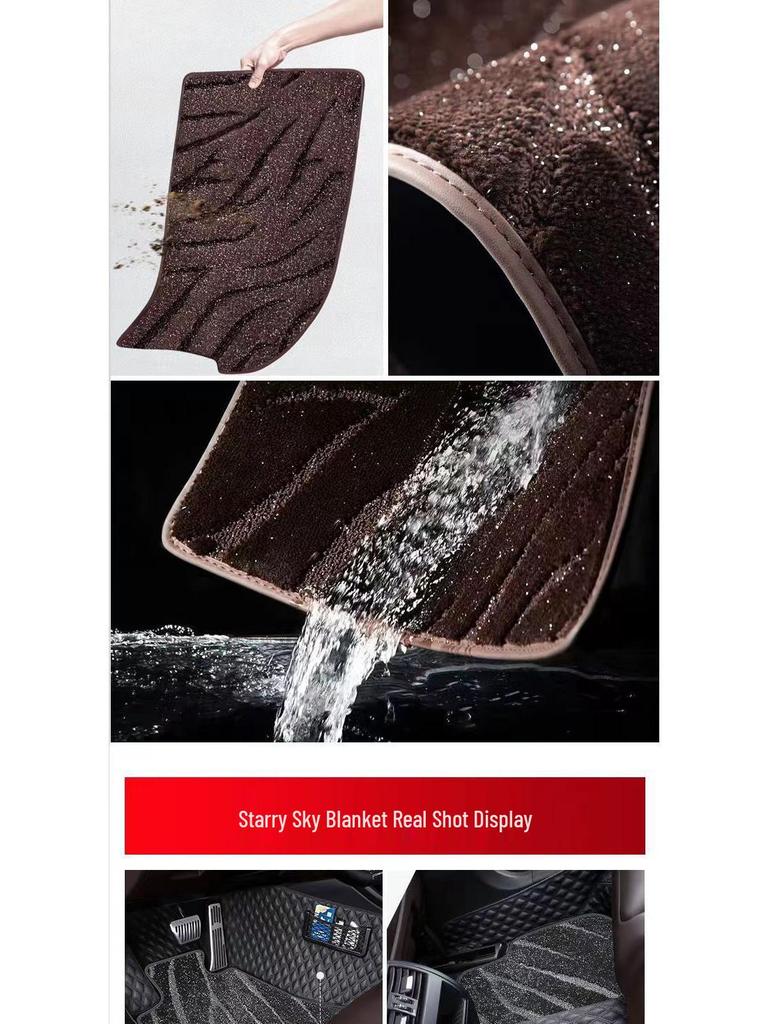 Universal Starry Sky Car Floor Mat - Eco-Friendly, Elbow Yarn, Main Driver, Single Piece