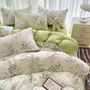 Bedding Four-piece Set Printed Skin-friendly Water Wash Sheets Quilt Cover Pillowcase Set