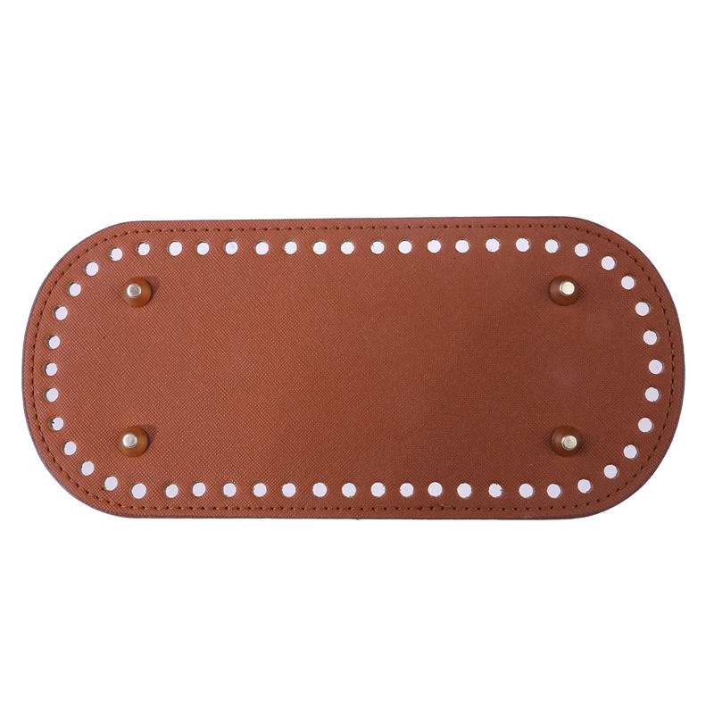 Creative Oval Shape DIY Hand Stitched Woven Bag Cushion Base with Holes Rivet Bottom Accessories