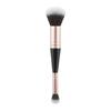 Pinceau de maquillage à double extrémité: Pinceau Doux à Poils pour Fond de Teint, Contouring, Poudre & Flamme pour une Utilisation Beauté Multifonctionnelle