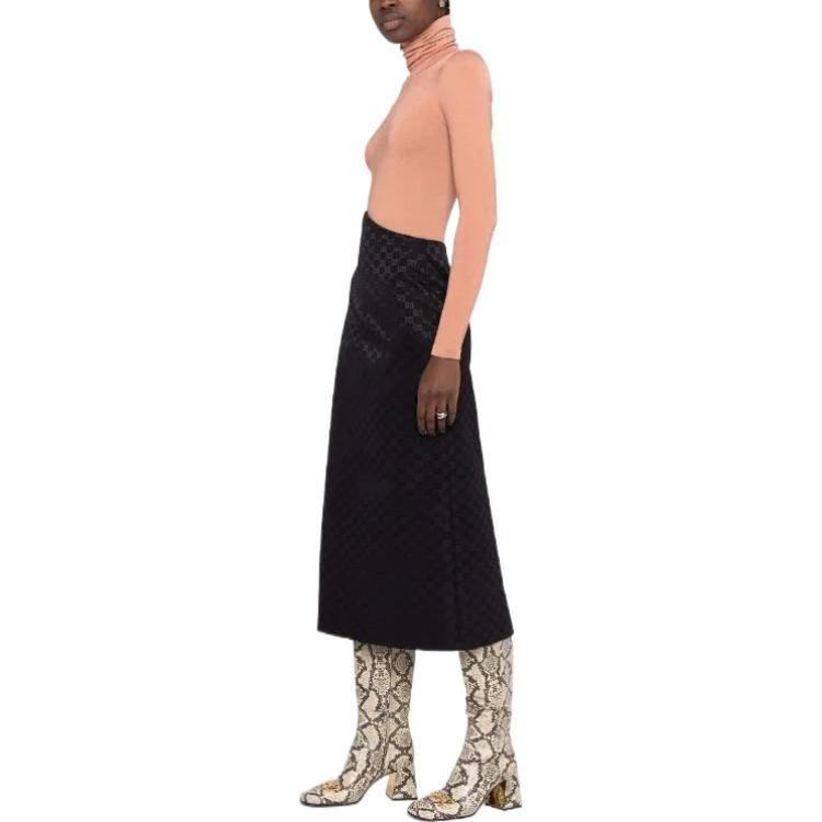 Gucci Casual Long Skirts Women's Black Moderate Mid Length Other 669341-ZAHMD-1000