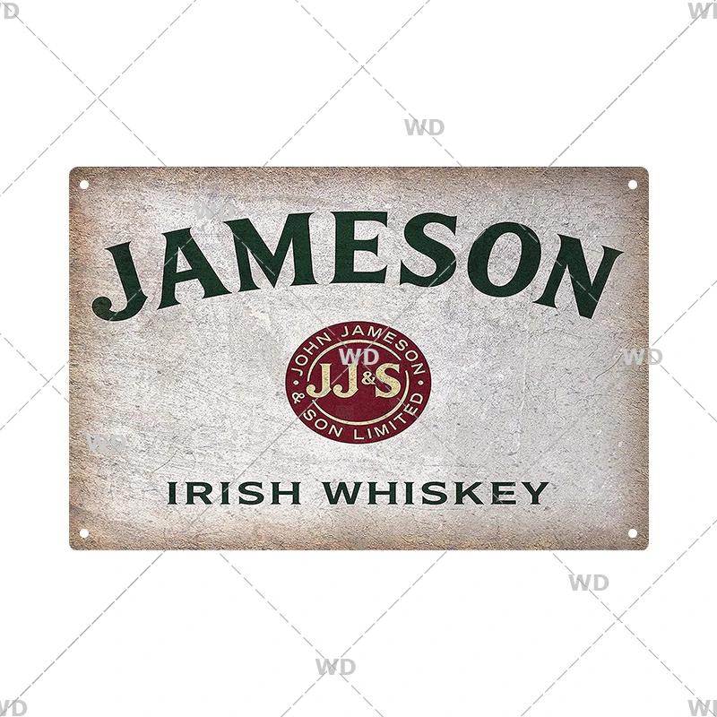 Whisky Marke Metallschild Blechschild Dekorative Plakette Metall Vintage Metall Posterplatte Irland Bar Kneipe Club Männerhöhle Wanddekor