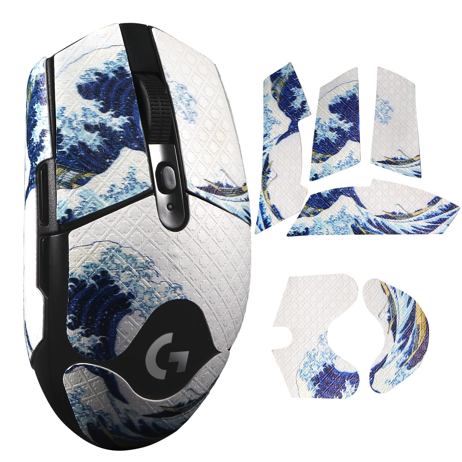 

IMMOENUC Mouse Grip Tape Відповідна стрічка для миші Матеріал ПВХ Кольоровий ущільнювач Поглинає піт шкіри та запобігає ковзанню G304/G305/G102/G203 Протиковзкий білий