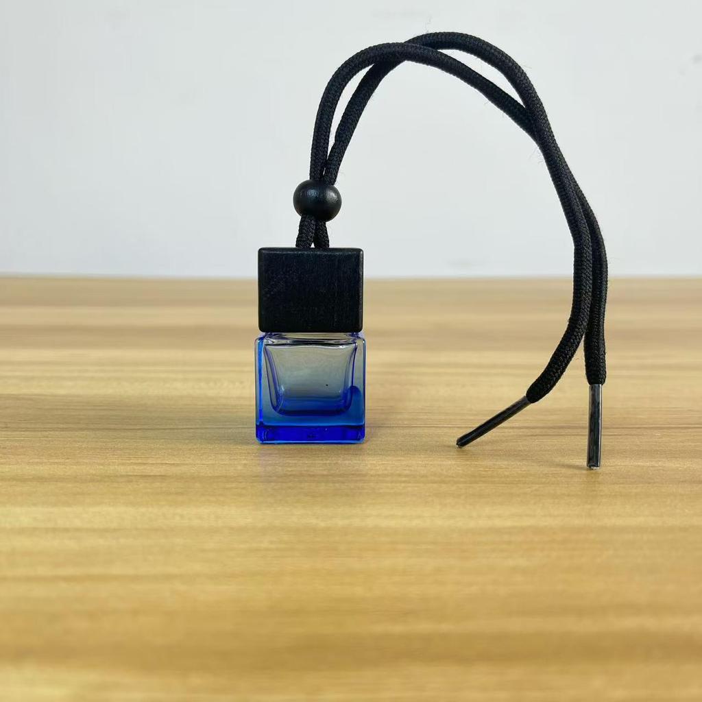 Colorful 8ml Car Air Freshener Ornament Perfume Refillable Hanging Volatile Glass Bottle