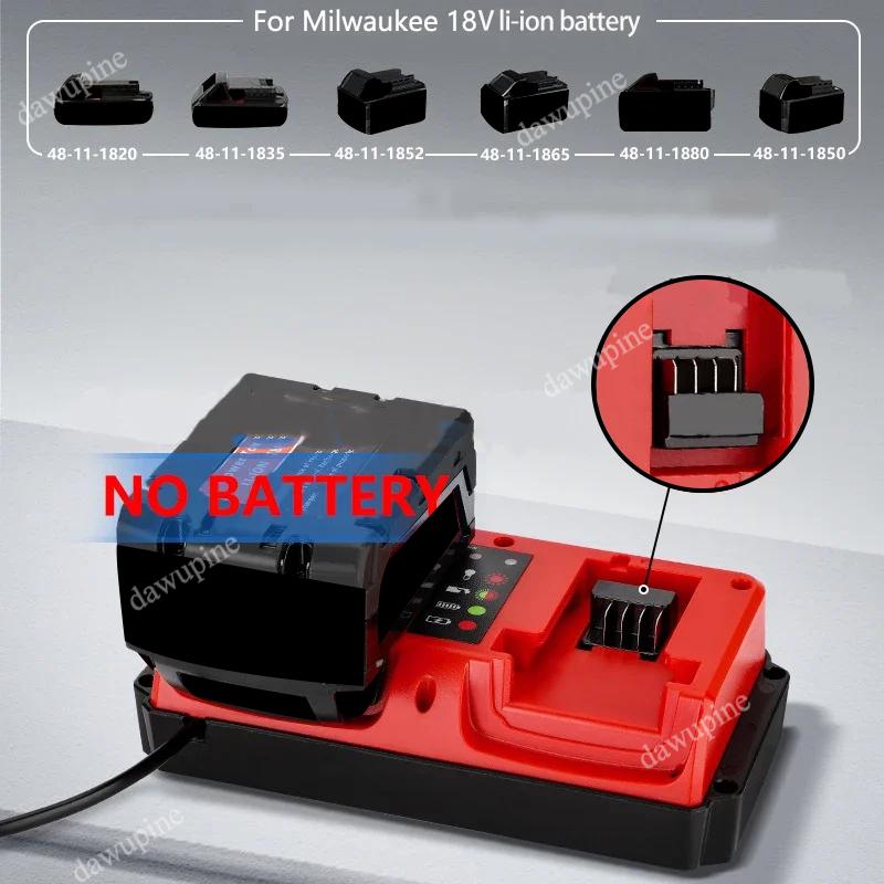 For M18 Power Tool Accessories Parts For Milwaukee 14.4V 18V Lithium Battery Charger 48-11-1815 48-11-1820 48-11-1830 AC100-240V