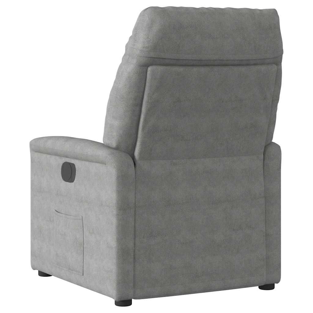 Electric Massage Chair Dark Grey Microfiber Fabric