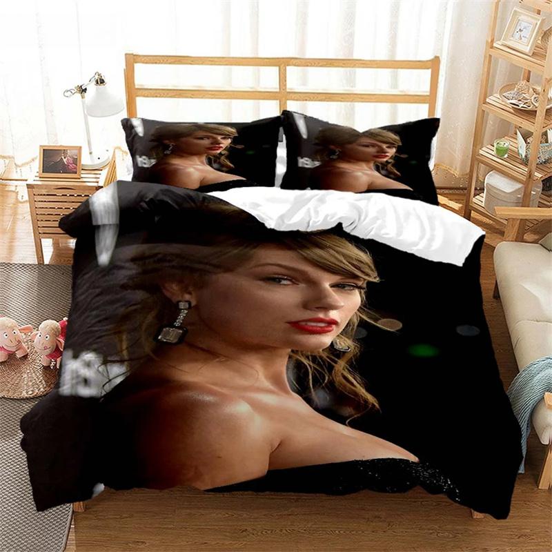 Top Stream Singer Taylor Fashionable Printed Bedding Comforter Bedding Sets Costomizable Bedding Set King Size Bedding Set