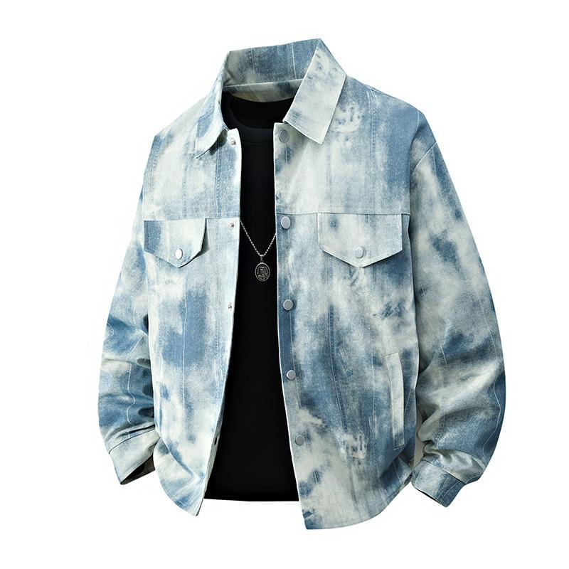 New Large Size Spring and Autumn Jacket Long-sleeved Shirt Men's Loose Cardigan Tooling Style Couple Jacket