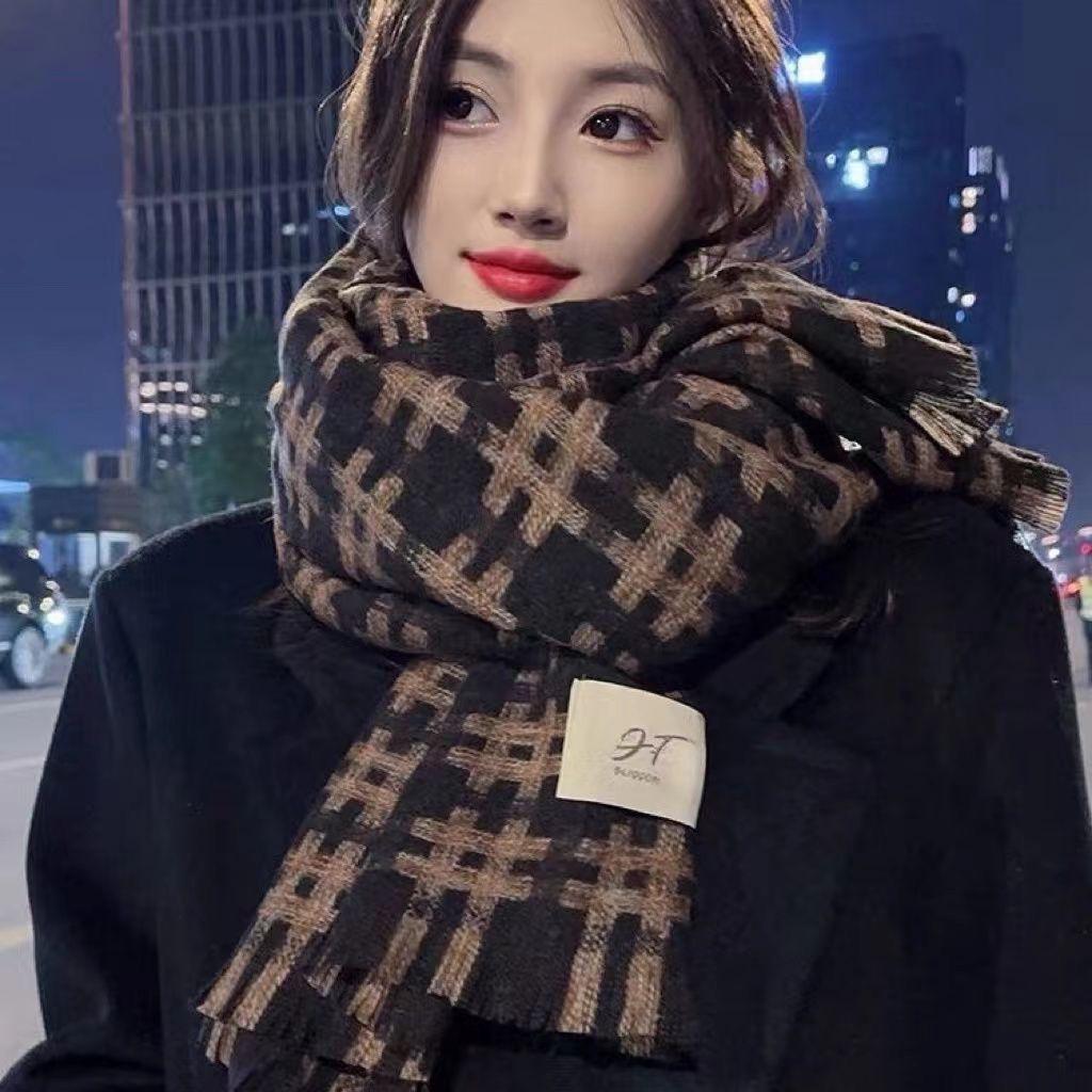 Women's European and American Style Long Fringe Mohair Scarf - Warm Autumn/Winter Shawl & Neck Warmer