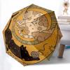 1pc Star Moon Cats Automatic Opening and Closing Umbrella - Small Umbrella Suitable for Various Occasions A079