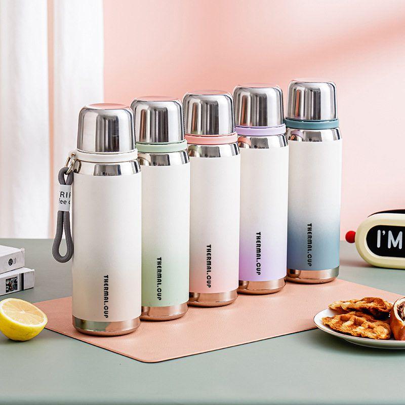 Large-Capacity Thermos Cup for Women, High Aesthetic Value, 2025 New Model, Portable Tea Brewing Cup for Male Students, 316 Stainless Steel Water Cup