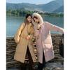 Women's Chanson Mid-Length Over-the-Knee Down Jacket with Fur Collar – 90% White Duck Down, Thick & Warm Winter Coat