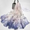 New 100% Mulberry Silk Silk Scarf Pure Chiffon Silk Scarf Shawl Exquisite Scarf Yarn