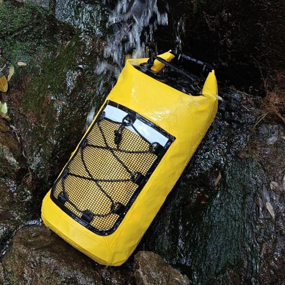 BEPAN 40L Floating Dry Bag for Kayaking Swimming Beach Waterproof Water Sports Rafting Boating Backpack Mesh Kayak Roll Top Travel Bag