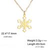 Lemegeton Christmas Snowflake Pendant Women's Necklace Fashion Stainless Steel Neckband Fashion Simple Jewelry Party Gift