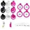 FRRK Rose Flower Inverted Pink Chastity Cage for Men Penis Cage Man Design Chastity Lock for Men