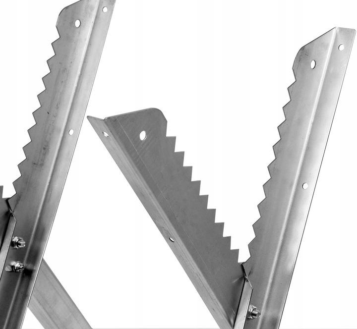 Metal trestle stand for cutting wood, adjustable trestle, 120 kg, steel