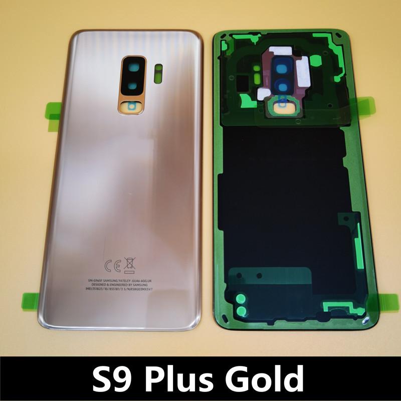 Back Glass Replacement G965 G960 Battery Rear Door   with Camera Lens CE  Sticker For Samsung Galaxy S9 S9+