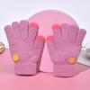 Children's Gloves Thin Winter Girls' Fingers Autumn and Winter Male Treasure Female Universal Cartoon Smiley Face Outdoor Knitted Gloves