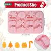Christmas Theme Silicone Molds, Baking Tools, Cake, Chocolate Molds, 6 Different Patterns Decoration Accessories
