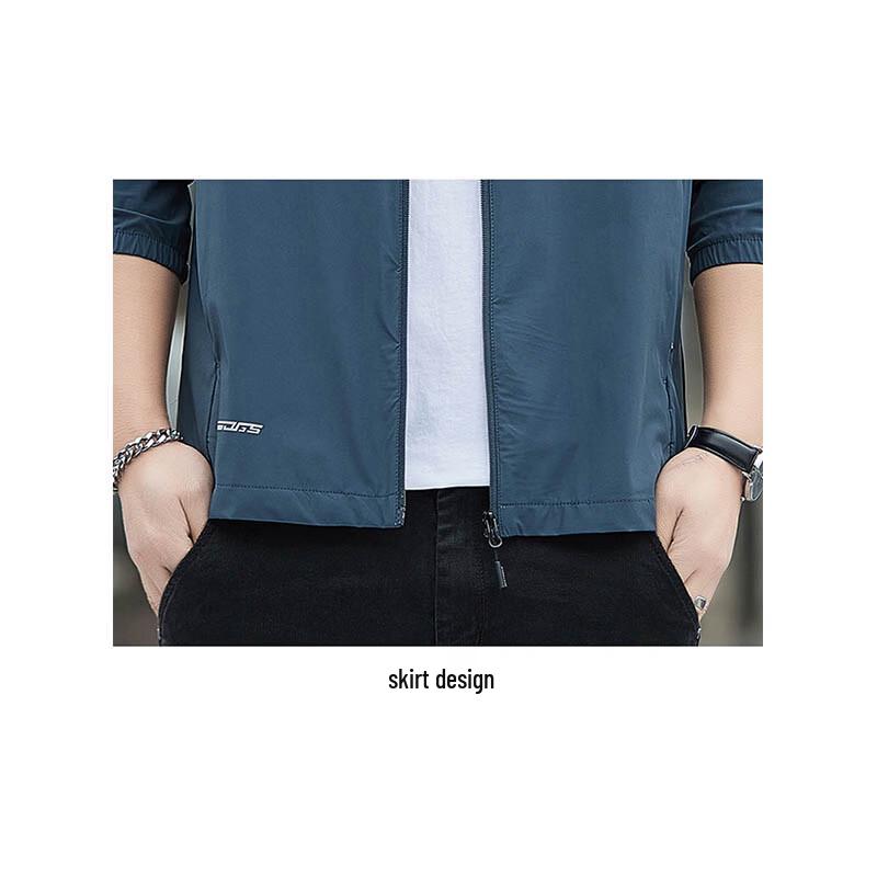 JEEP Men's Summer Ice Silk Hooded Sun Protection Jacket