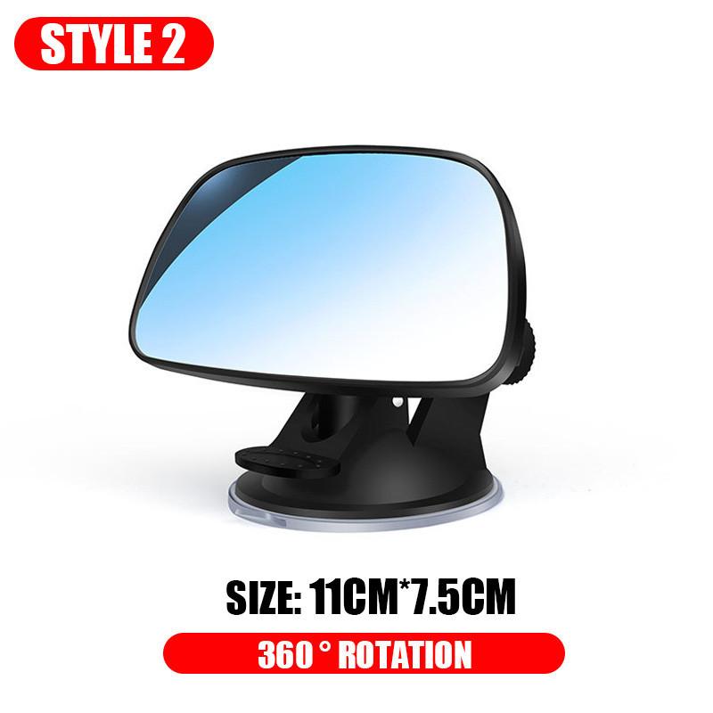 Car Rearview Mirror Wide View Safety Mirror for Windshield Infant Car Seats Clear Reflection 360-Degree Rotatable Adjustable With Suction Cup