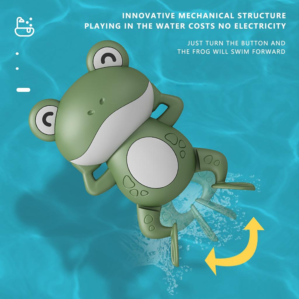 1Pcs New Cute Baby Bath Toys For Children New Baby Bath Swimming Bath Toy Cute Frogs Clockwork Bath Toy Infantil