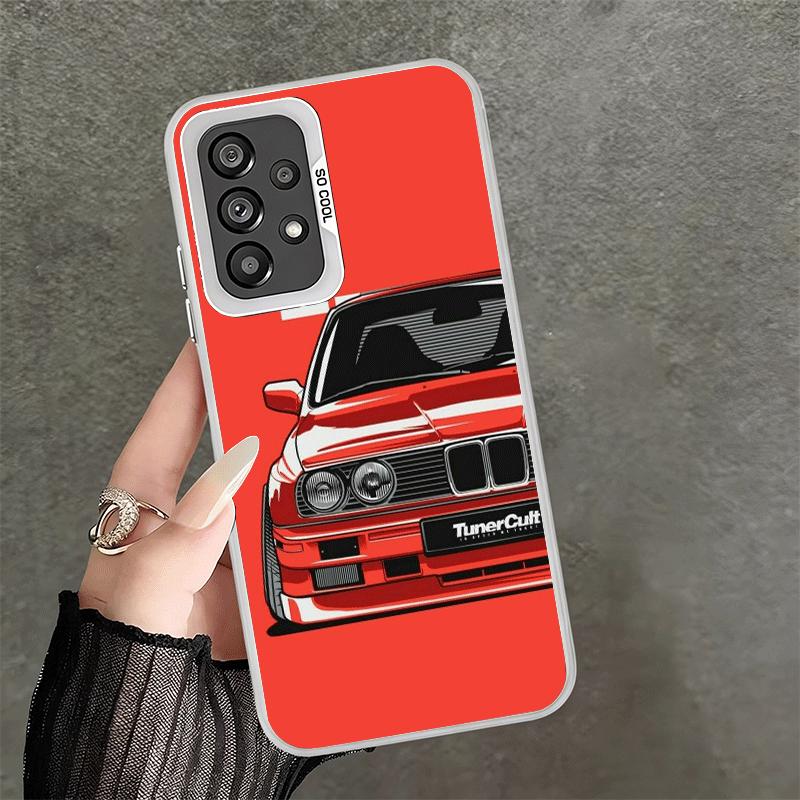 Simple Japanese Sports Cars Pattern Soft Phone Case for Samsung A17 A16 A15 A14 A13 A57 A56 A55 A54 A53 A37 A36 A35 A34 A33 A26