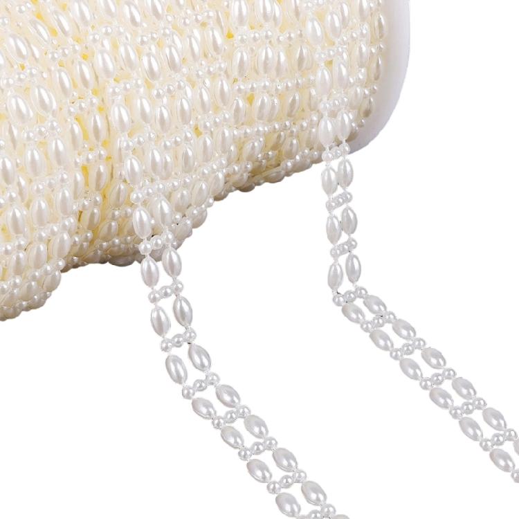 Imitation Pearls Beads Chain for Wedding Party Decoration Artificial Pearls Resin Beads for Art Craft and Jewelry Making