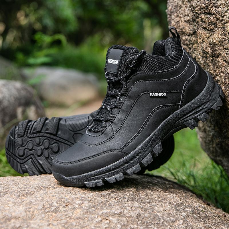 Luxury Brand Hiking Shoes Men's Vintage Style Travel Flats Non-slip High Top Outdoor Sneakers High Quality Man Trekking Footwea