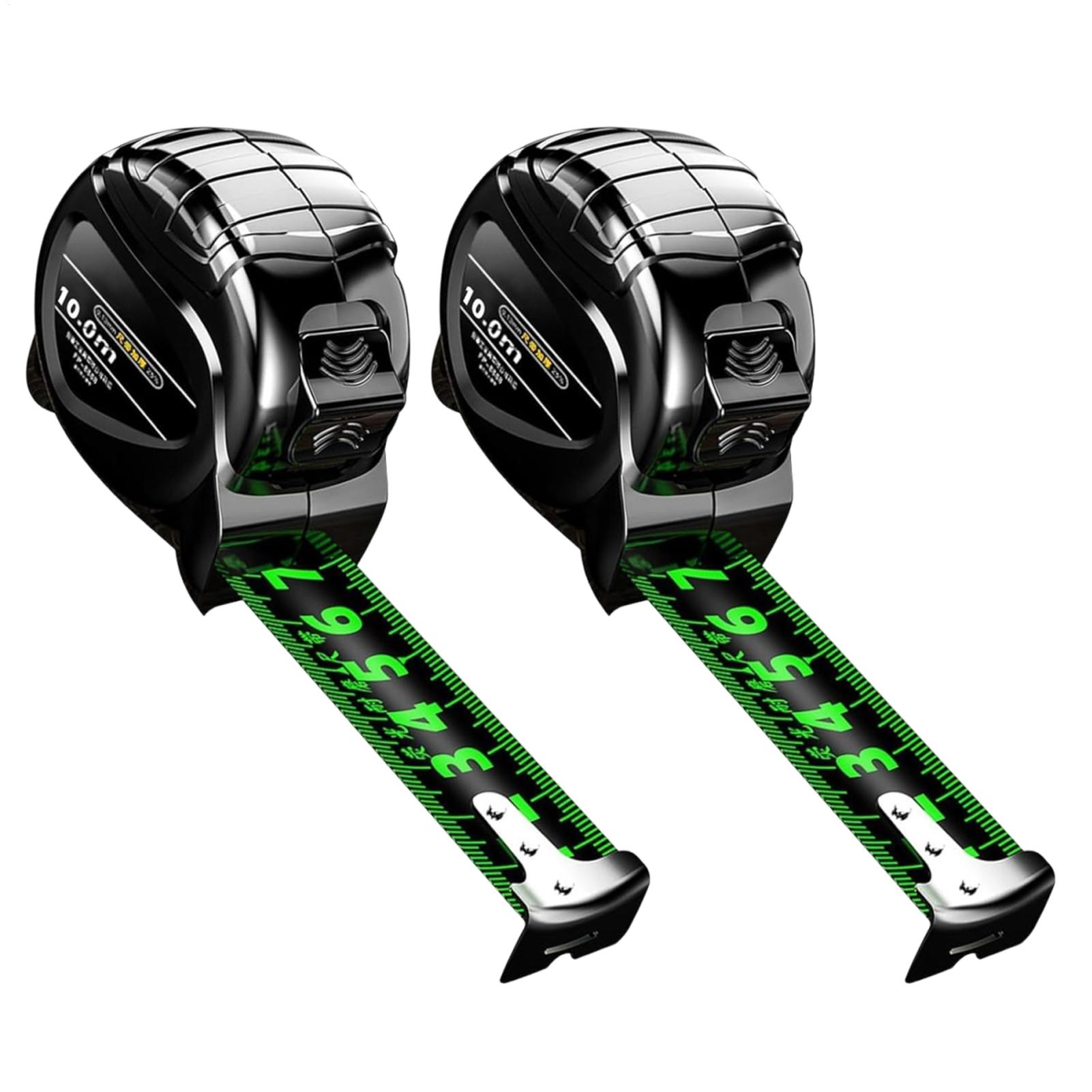 

Tape Measure 2 Pieces 32.8Ft Self-Locking Waterproof Tape Measure Double Side Scale Measuring Ruler Portable Fluorescent CHINA