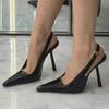 Fashion Luxury Design Pointed Toe Woman Pumps 2025 Elegant Slingbacks Buckle Strap Thin Heels Sandals Female Wedding Party Mules Shoes
