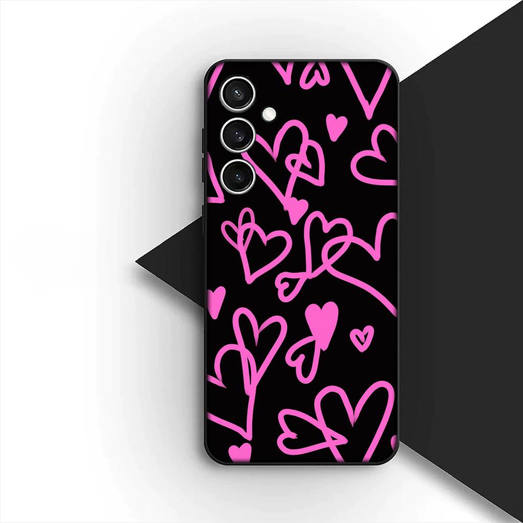 Star Dark Red Heart Love Phone Case for Xiaomi Redmi Note 12 11 10 A3 Pro 10A 10C 12C Note12 5G 4G Protective Cover