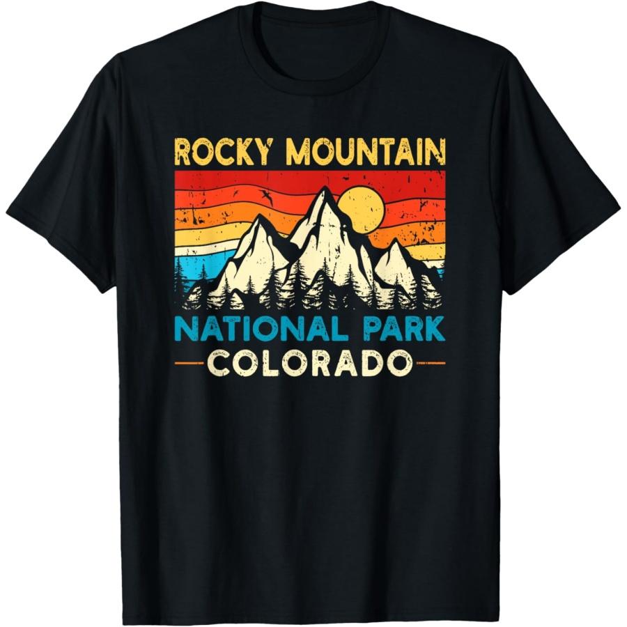 Rocky Mountain National Park Vintage Retro T-Shirt S