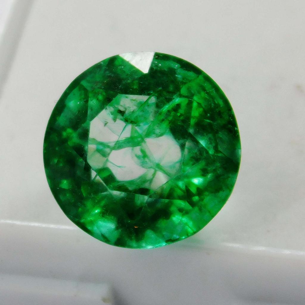 5 Ct Natural CERTIFIED Emerald Round Cut Green Colombian Loose Gemstone A-5887