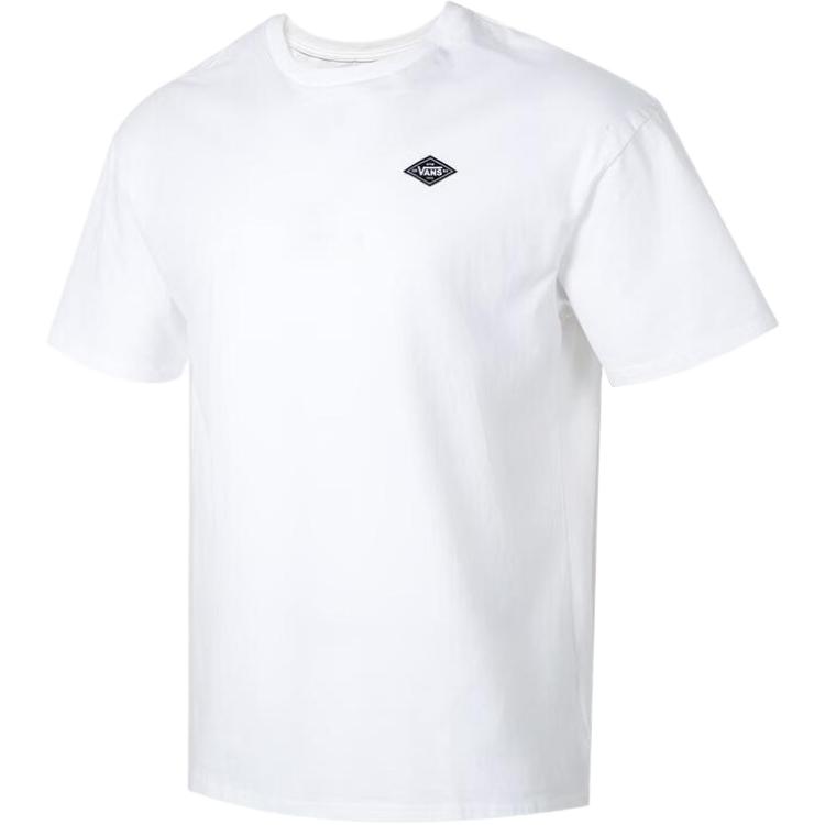 Vans T Shirts Men s White Crew Neck Moderate Straight Fit VN0A5F5MWHT L