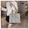 2025 New Canvas Tote Bag Large Capacity Women's Korean Cotton and Linen Commuter Packaging Lunch Box Bag