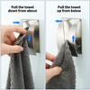 1/2pcs Self Adhesive Stainless Steel Towel Hook Holder Grabber Bathroom Kitchen Dish Towel Hook Wall Mount Non-Drilling
