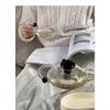 Glass Teacup Teapot Set Pitcher and Cup Set Round Coffee Pot Lovely Glass Decoration Cup Afternoon Tea Cups
