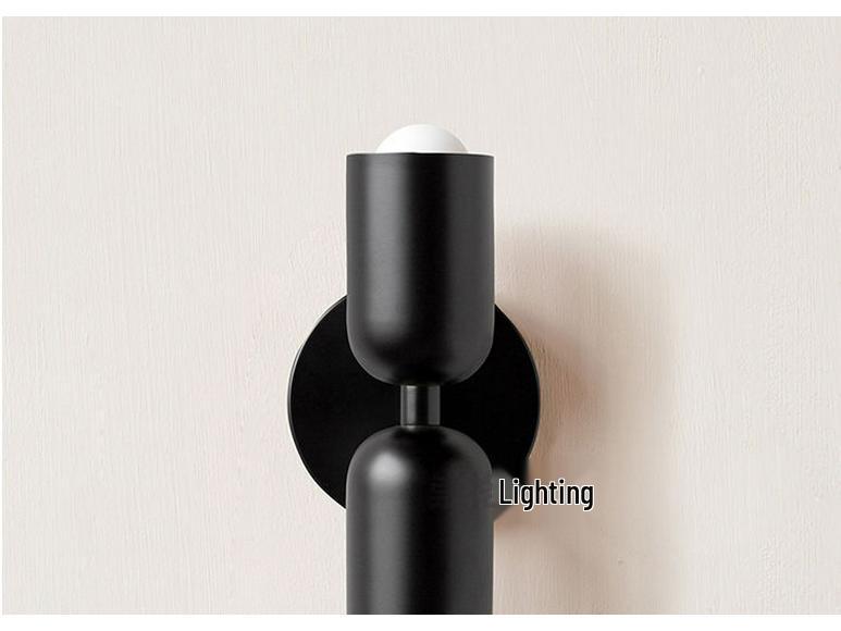 Mid-Century Modern Double-Head Cream Wall Lamp - Creative & Colorful Vintage Design for Nordic Bedrooms