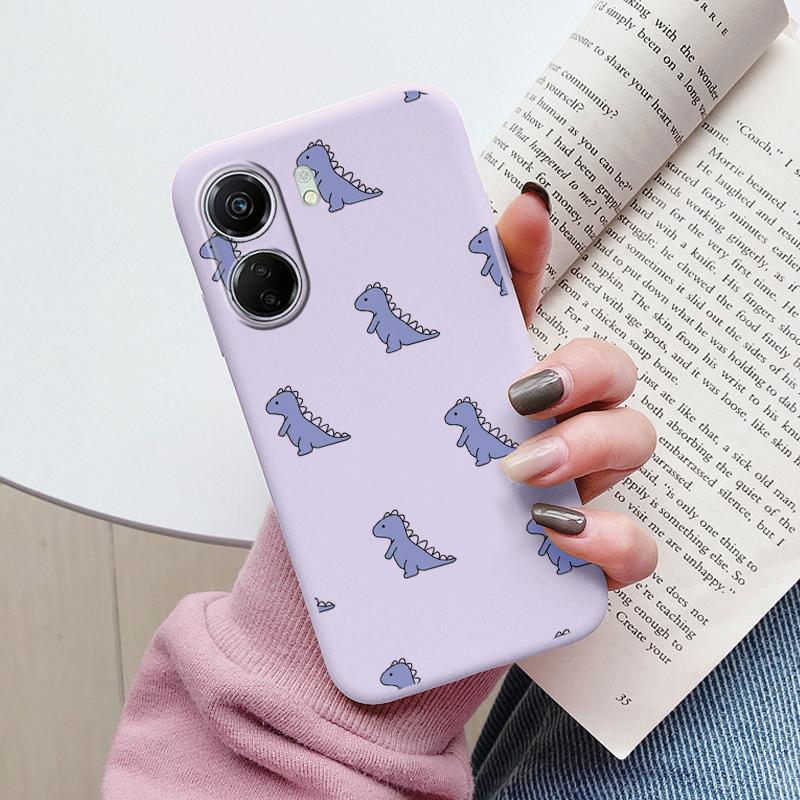 For Poco C65 Phone Case Silicone Soft TPU Protective Soft Cat Coque Para Fundas For Xiaomi Poco C65 Capa Little Dinosaur Shell
